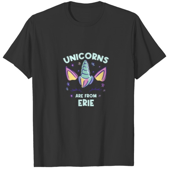 Unicorns Are From Erie Pennsylvania Birthday PA Bd T-shirt