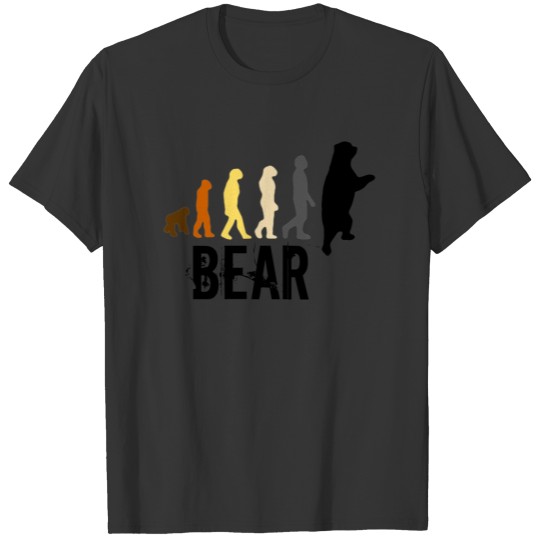 Bear/Ascent of Man Bear Colors Black Claw Back T-shirt