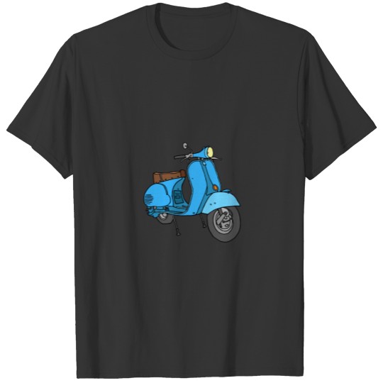 Blue scooter (Vespa) T-shirt