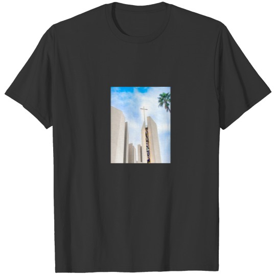Church Cross Sky Modern Architecture Photography T-shirt