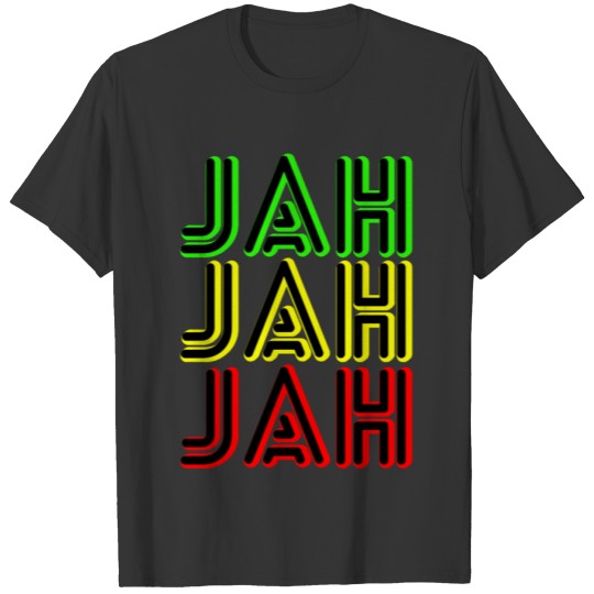 Green Yellow Red Jah Jamaica Rasta T-shirt