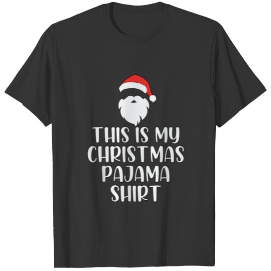 This Is My Christmas Pajama Night Santa Funny T-shirt