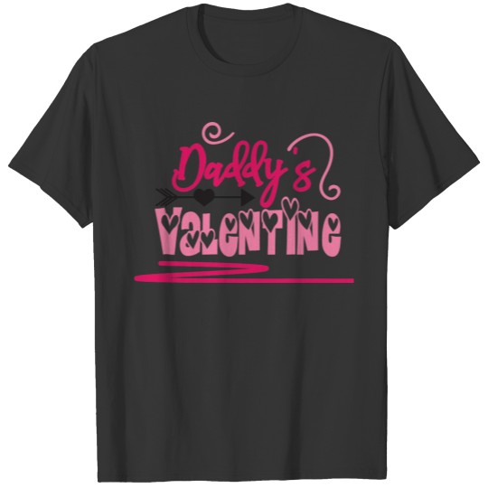 Cute Daddy's Valentine New Baby Valentines Day T-shirt