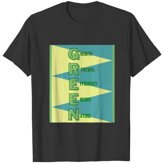Simple Inspired Green Definition Growth, Energy, N T-shirt