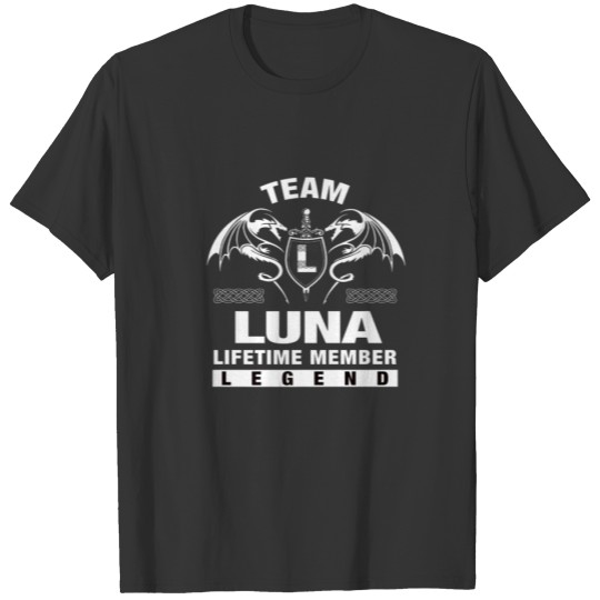 Team LUNA Lifetime Member Gifts T-shirt