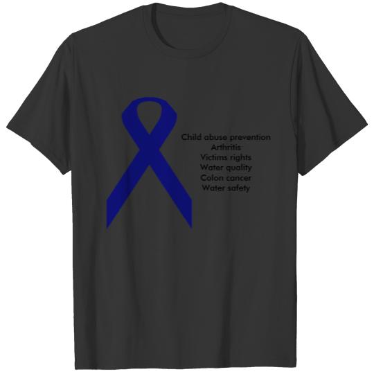 Blue Ribbon flower (Prevent Child Abuse) T-shirt