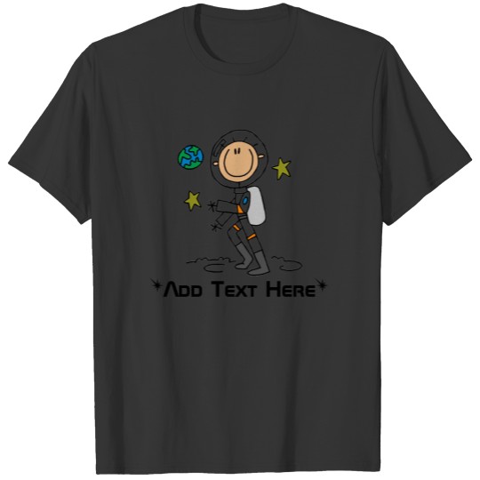 Customizable Stick Figure Astronaut T-shirt