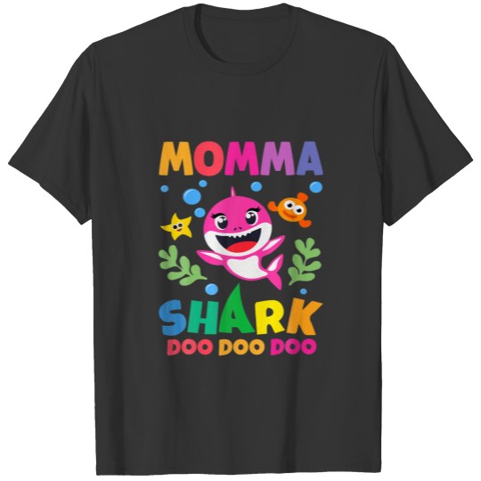 Momma Shark Gift Cute Baby Shark Family Matching T-shirt