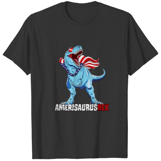 Dinosaur 4Th Of July Kids Boys Men Amerisaurus T R T-shirt
