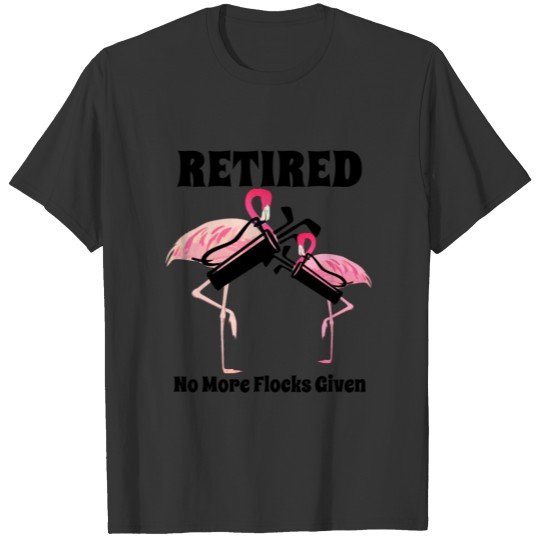 Cute Golf Theme Flamingos Novelty Retirement T-shirt