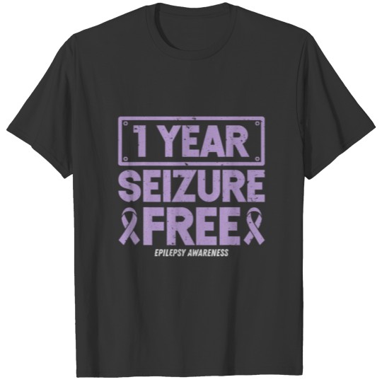 Epilepsy Awareness 1 Year Seizure Free Ribbon T-shirt