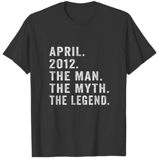 10 Years Old Birthday Gifts The Man Myth Legend Ap T-shirt