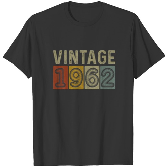 60Th Birthday For Men Women Vintage 1962 Graphic 6 T-shirt