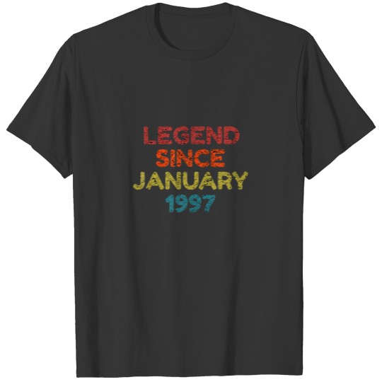Legend Since January 1998 Retro Birthday Gift T-shirt