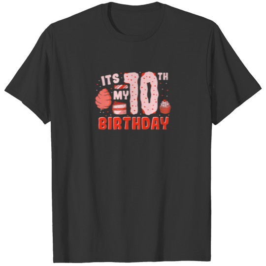 Its My 10Th Birthday 10 Years Girls 10 Double Digi T-shirt