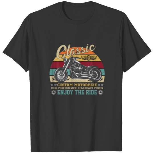 Vintage Classic Motorbike Enjoy The Ride Biker Rid T-shirt