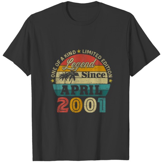 21St Birthday 21 Years Old Gifts Legend Since Apri T-shirt