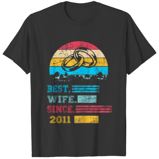 Womens Wedding Anniversary GiftBest Wife Since 201 T-shirt