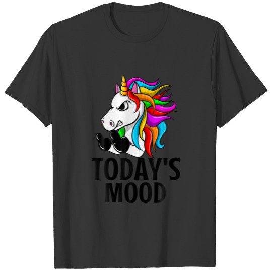 Funny Sarcasm Rainbow Unicorn Mom Todays Mood Midd T-shirt