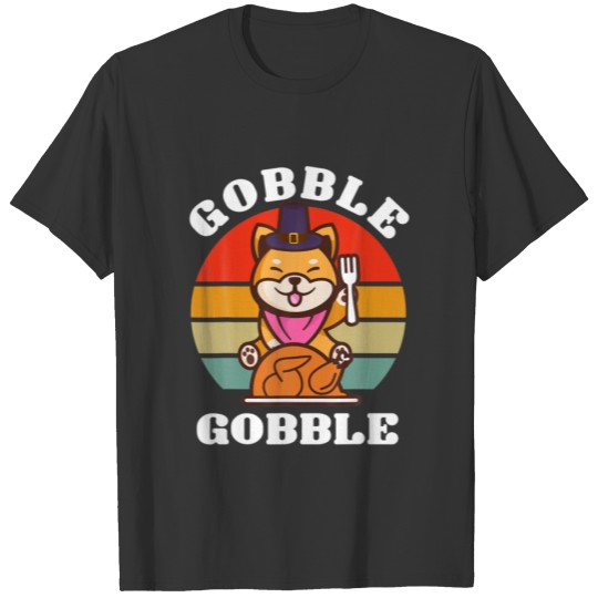 SHIBA INU Thanksgiving Boys Girls Kids Turkey T-shirt