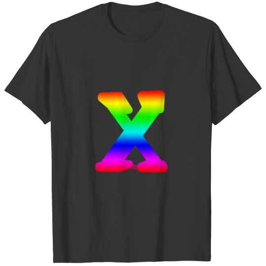 Letter X bright gradient T-shirt