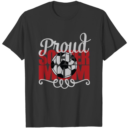 Proud Soccer Mom in Red with "J" T-shirt