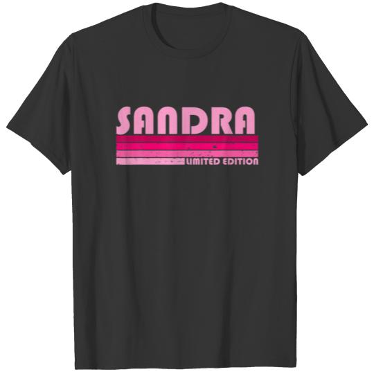 SANDRA Name Personalized Retro Vintage 80S 90S Bir T-shirt