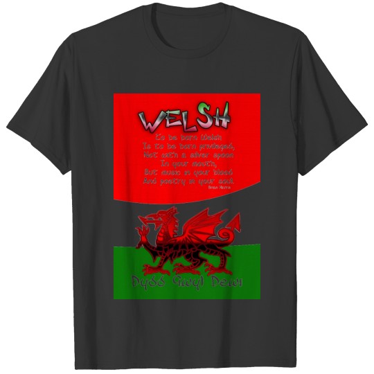 St. David's Day Card with poetry by Bryan Harris T-shirt
