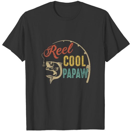 Father Day Gifts Vintage Fishing Reel Cool Papaw T-shirt