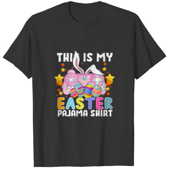 This Is My Easter Pajama Game Control Bunny Ears T-shirt