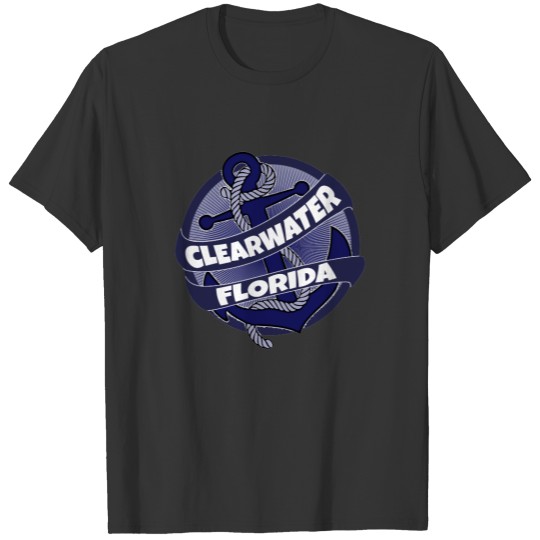 Clearwater Florida anchor swirl t T-shirt
