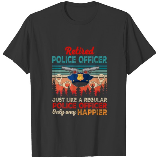 Vintage Retired Police Officer Definition Only Way T-shirt