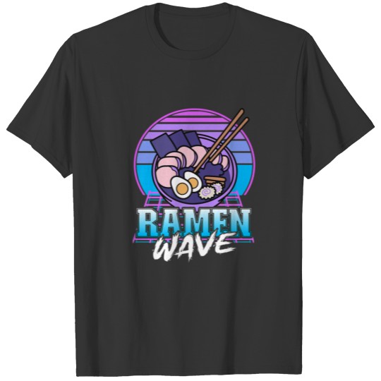 Ramen Wave 90S Retrowave Sunset Pastel Goth 80S Va T-shirt