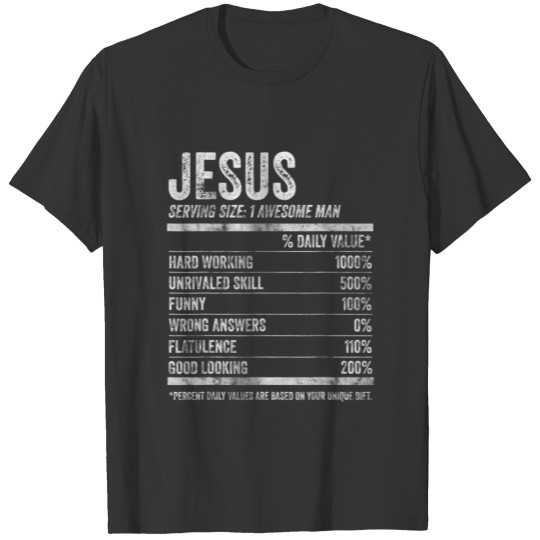 Mens Jesus Nutrition Personalized Name Funny T-shirt