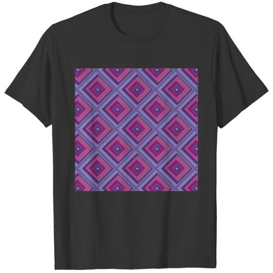 purple passion lavender fields diamond pattern art T-shirt