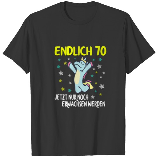 Ladies 70Th Birthday Girl Vintage 1950 Unicorn T-shirt