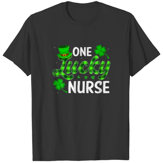 St Patrick's Day One Lucky Nurse Irish Shamrock Pl T-shirt
