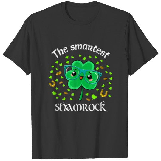 The Smartest Shamrock Kids Toddler Boy Girl St Pat T-shirt