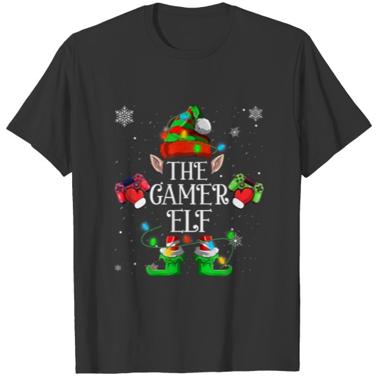 Gamer Elf Family Matching Christmas Group Funny Pa T-shirt