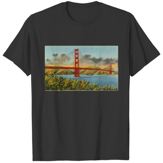 Vintage Golden Gate Bridge San Francisco Travel T-shirt