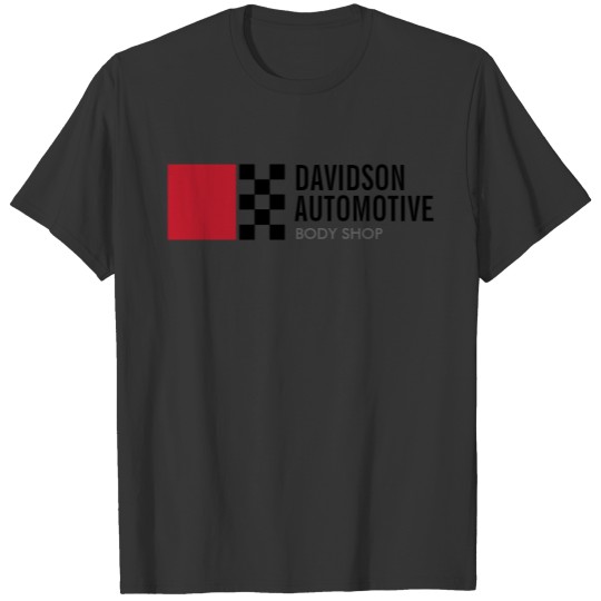 Modern Racing Flag Logo in Red II Automotive T-shirt