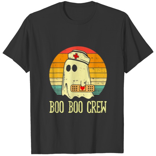 Boo Boo Crew Nurse Ghost Funny Halloween Costume T-shirt