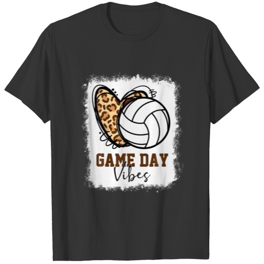 Bleached Volleyball Game Day Vibes Volleyball T-shirt