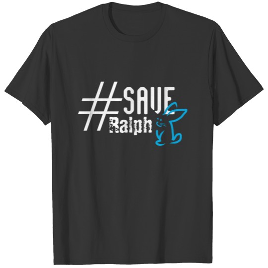 hashtag Save Ralph blue rabbit T-shirt