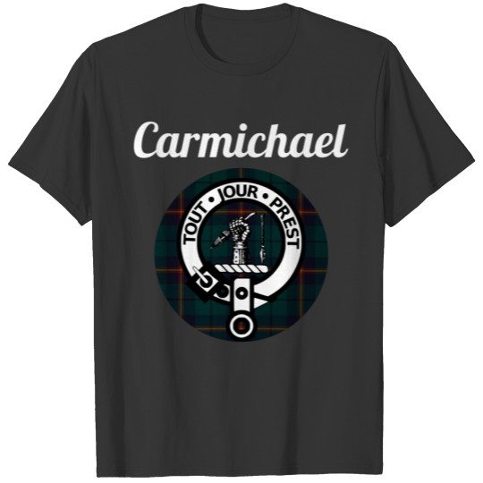 Carmichael Clan Scottish Name Coat Of Arms Tartan T-shirt