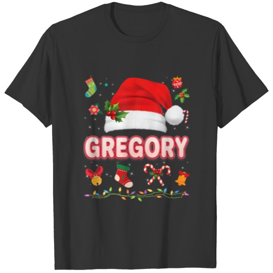 Gregory Santa Claus Hat Family Merry Christmas Xma T-shirt