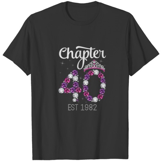 Chapter 40 T S Est 1982 Vintage 40Th Birthday T-shirt