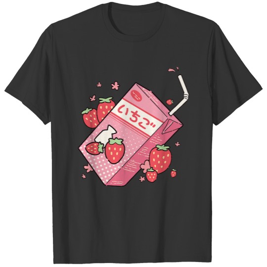 Kawaii Japanese Strawberry Juice Box T-shirt