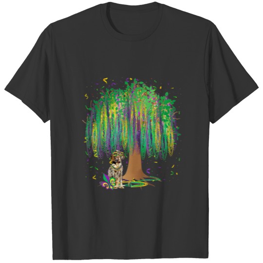 Mardi Gras English Setter Bead - Tree Bourbon Stre T-shirt