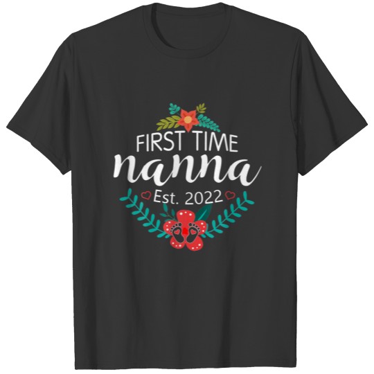 First Time Nanna Est. 2022 Funny Mothers Day New M T-shirt